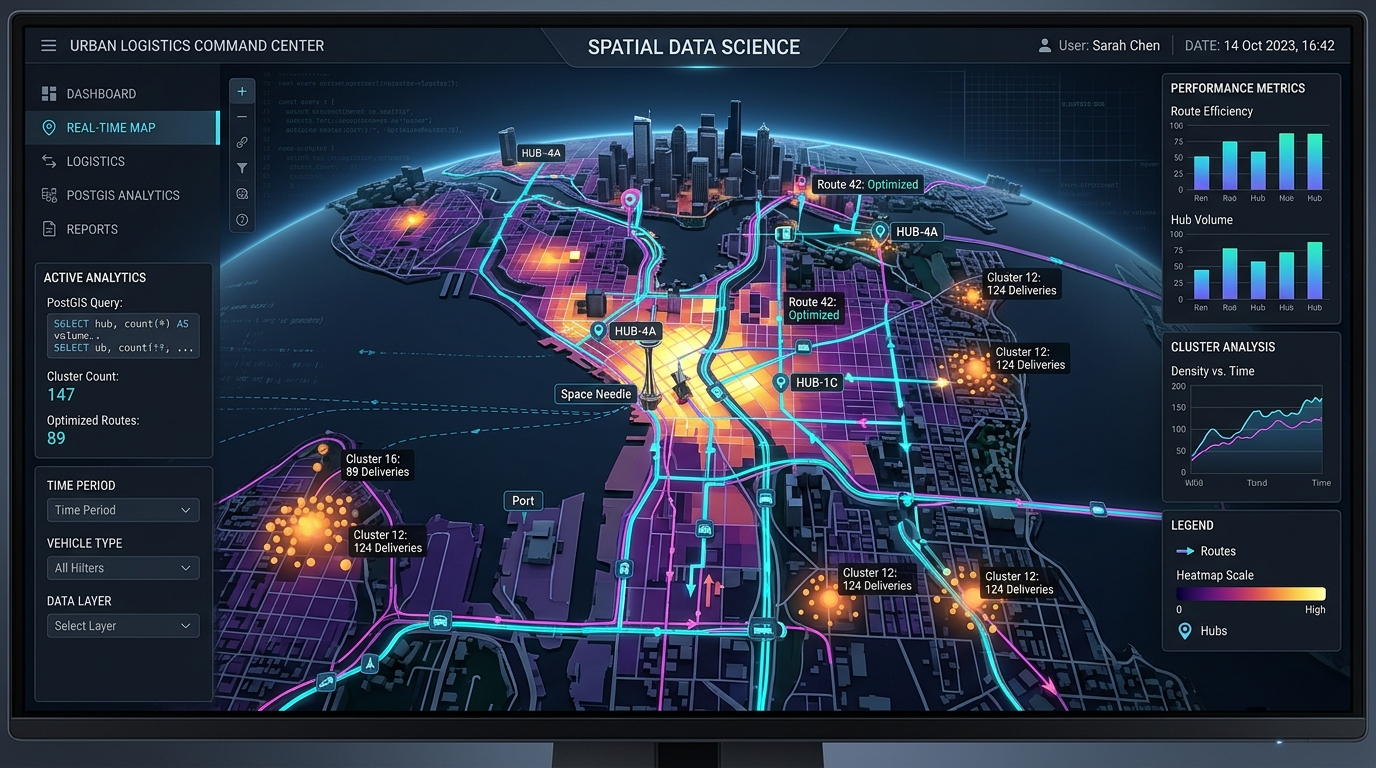 Mapa interativo do GeoPulse com clusters de dados por região